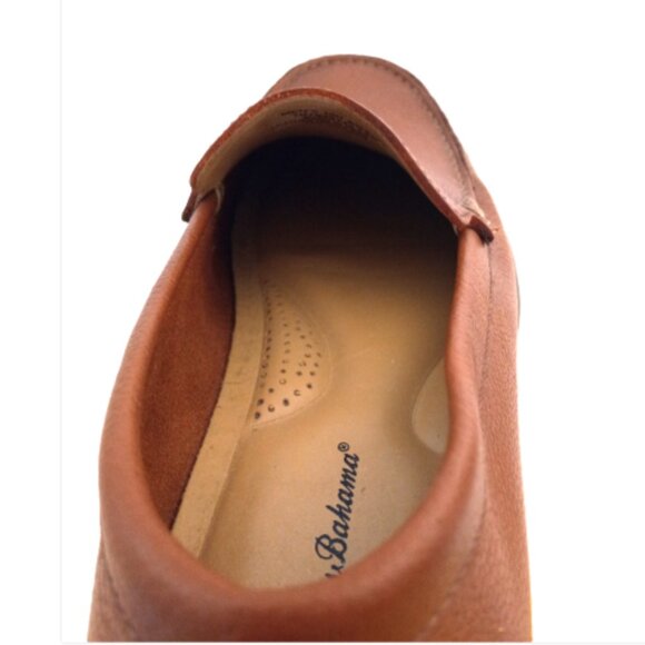NEW Tommy Bahama Amalfi Mens 10D Tan Brown Leather Moccasin Loafers TB7S00145 main image 6